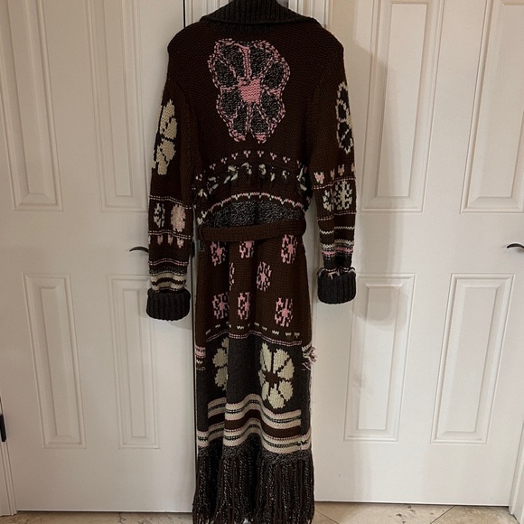 Lucky Brand Multicolor Knit Cardigan with Fringe - Picture 3 of 3